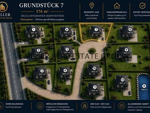 Grundstück zum Kauf 241.920 € 576 m² Grundstück Hofstetten Hitzhofen 85122