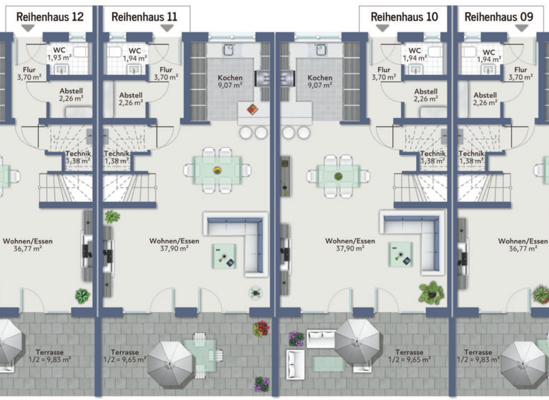 Reihenmittelhaus zum Kauf provisionsfrei 566.400 € 120 m² 149 m² Grundstück Dillingen Dillingen a.d.Donau 89407