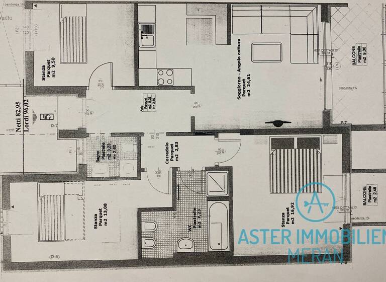 Wohnung zum Kauf 550.000 € 4 Zimmer 83 m² 1. Geschoss frei ab 01.07.2026 Piave MERAN 39012
