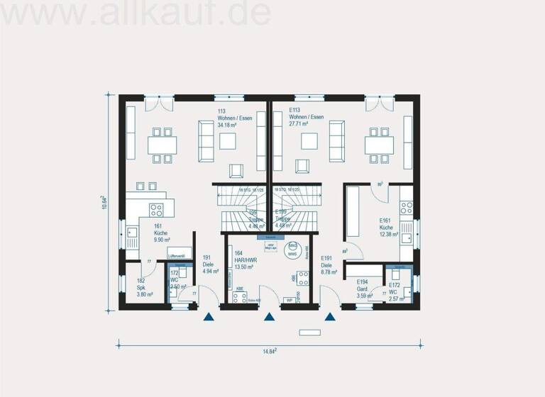 Doppelhaushälfte zum Kauf 599.000 € 4 Zimmer 130 m² 345 m² Grundstück Kleinsachsenheim Sachsenheim 74343