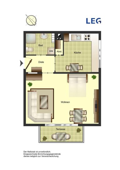 Wohnung zur Miete 513 € 1,5 Zimmer 44 m² 4. Geschoss frei ab 07.02.2025 Hammerschmidtstraße 102 Weiß Köln 50999