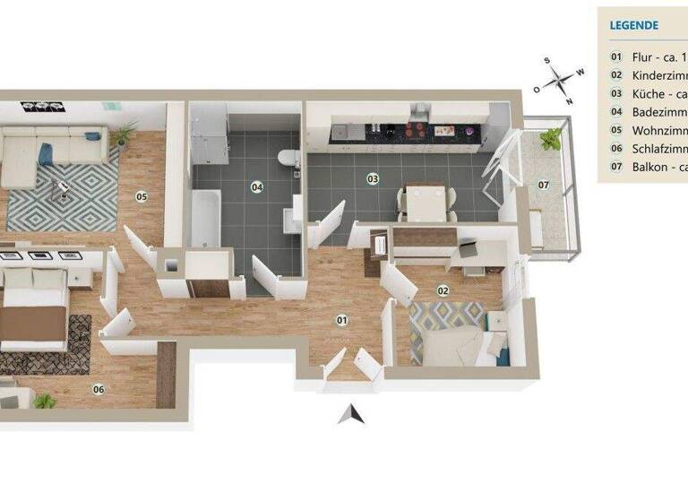 Wohnung zum Kauf provisionsfrei 256.850 € 3 Zimmer 80,3 m² 1. Geschoss Rückertstraße 18 Pieschen-Nord/Trachenberge Dresden / Trachau 01129