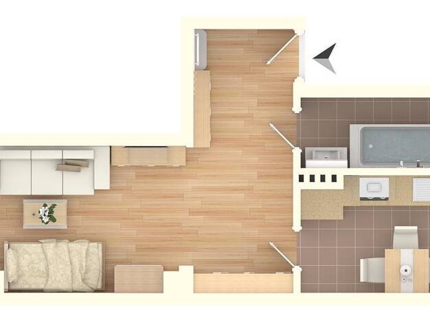 Wohnung zur Miete 390 € 1 Zimmer 33,1 m² EG Wallstr. 61 Paulsstadt Schwerin 19053