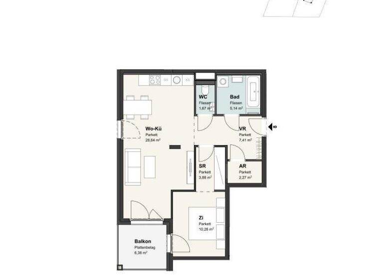 Wohnung zur Miete 1.179 € 2 Zimmer 59,3 m² 1. Geschoss frei ab 01.04.2026 Flötzersteig 233 Wien 1140