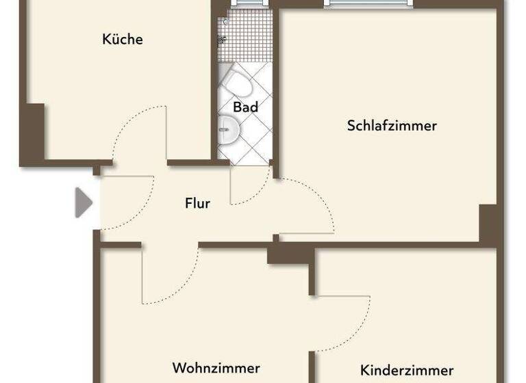 Wohnung zur Miete 379 € 3 Zimmer 54 m² frei ab sofort Am Eck 4 Lehe Bremerhaven 27568