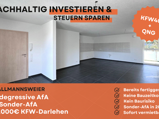 Wohnung zum Kauf - Erstbezug 340.600 € 3 Zimmer 78,8 m² 1. Geschoss Allmannsweier Schwanau 77963