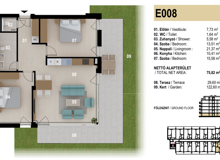 Studio zum Kauf - Erstbezug 472.600 € 3 Zimmer 76 m² EG frei ab sofort Siófok 8600