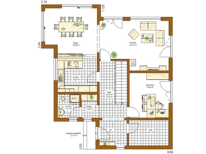 Einfamilienhaus zum Kauf 970.900 € 5 Zimmer 182 m²<br/>Wohnfläche 817 m²<br/>Grundstück Graben Graben 86836