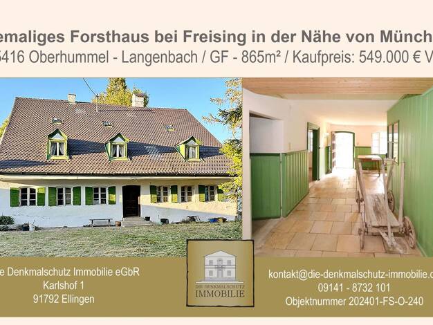 Haus zum Kauf 549.000 € 10 Zimmer 168 m² 865 m² Grundstück Schulstraße 4 Oberhummel Langenbach 85416