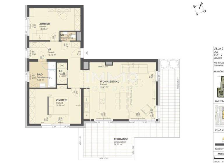 Penthouse zum Kauf - Erstbezug 830.000 € 3 Zimmer 99,7 m² Krems an der Donau 3500