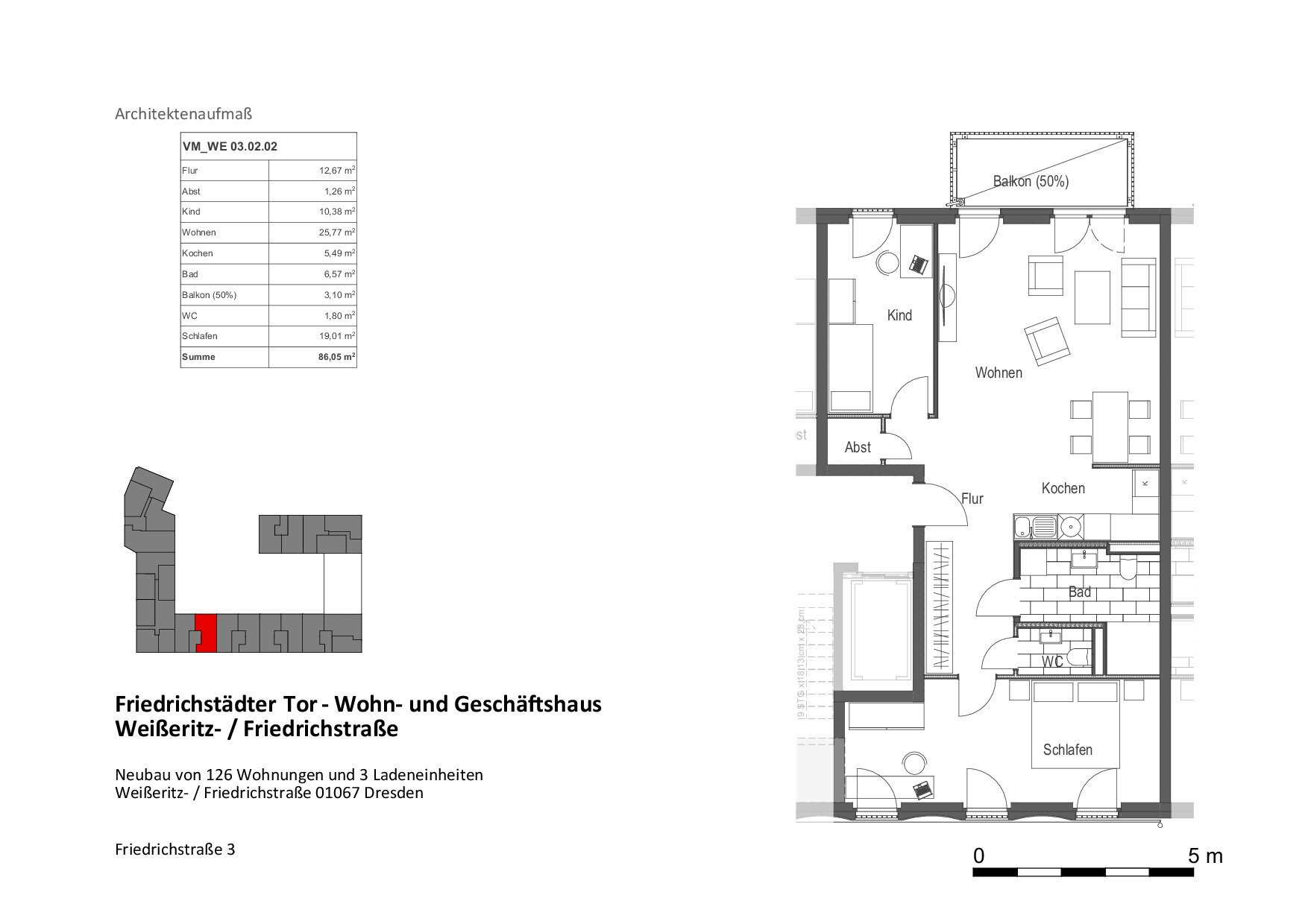 Wohnung zur Miete 1.108 € 3 Zimmer 86,7 m²<br/>Wohnfläche 2.<br/>Geschoss 01.04.2025<br/>Verfügbarkeit Friedrichstr. 3 Friedrichstadt (Klinikum) Dresden 01067