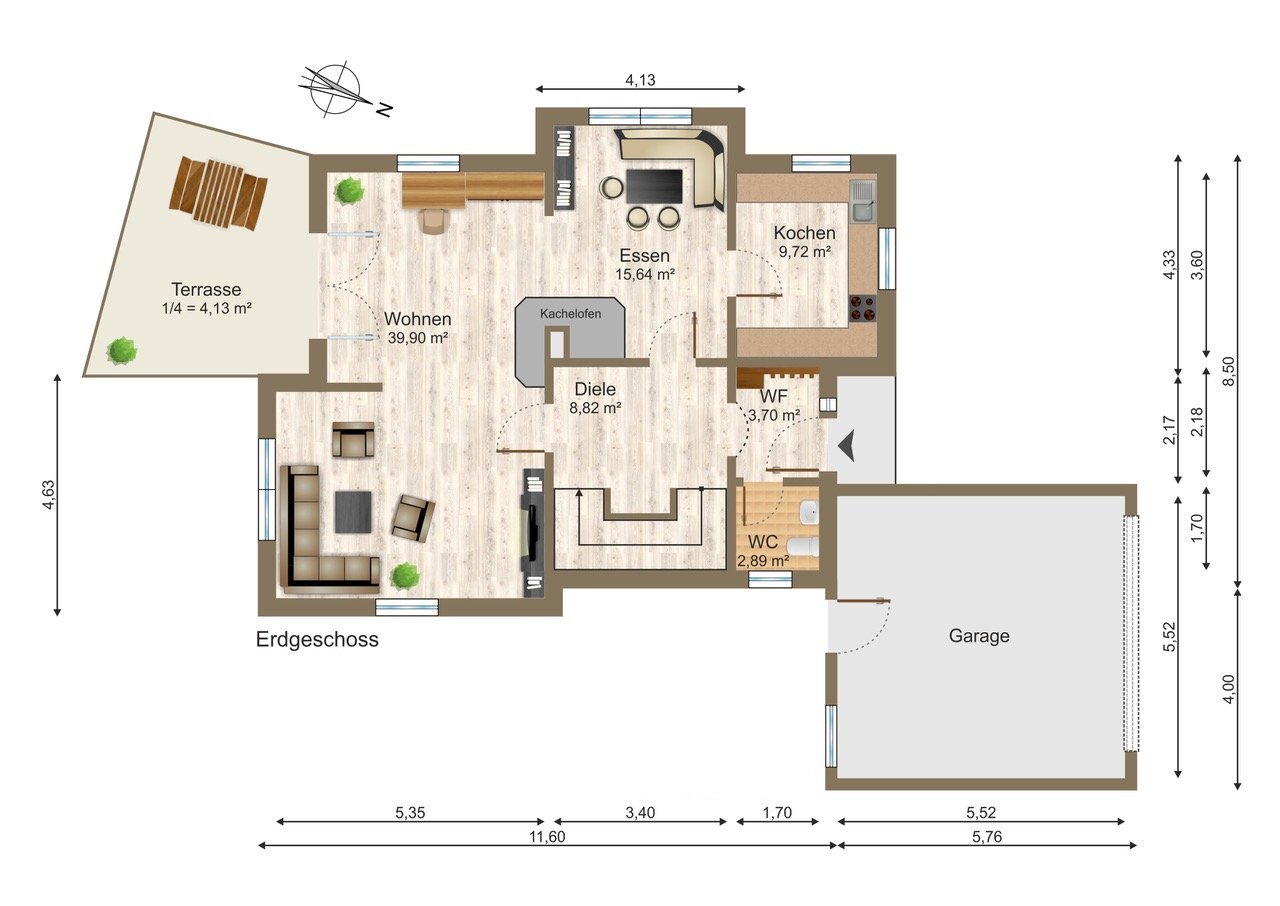 Einfamilienhaus zum Kauf 862.000 € 6 Zimmer 160 m²<br/>Wohnfläche 438 m²<br/>Grundstück Brückenweg 4c Bruckmühl 83052