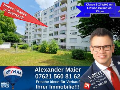 Wohnung zum Kauf 200.000 € 3 Zimmer 73,2 m² Grenzach Grenzach-Wyhlen 79639