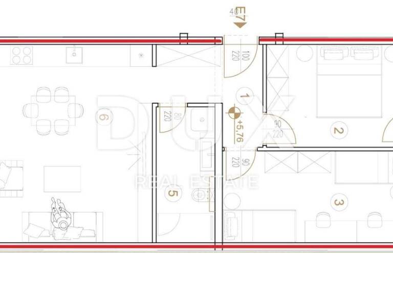 Wohnung zum Kauf 232.000 € 3 Zimmer 72 m² 2. Geschoss Liznjan