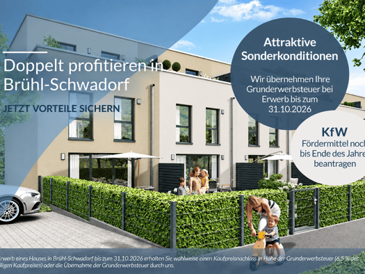 Reihenmittelhaus zum Kauf - Neubau provisionsfrei 633.950 € 4 Zimmer 142 m² 153 m² Grundstück Schwadorf Brühl 50321
