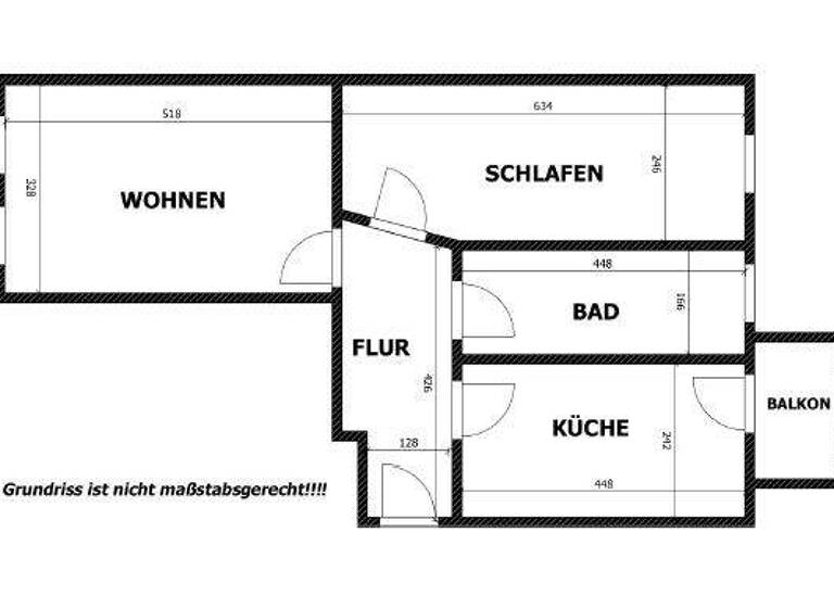 Wohnung zur Miete 520 € 2 Zimmer 60 m² 3. Geschoss Credéstr. 10 Neulindenau Leipzig 04179
