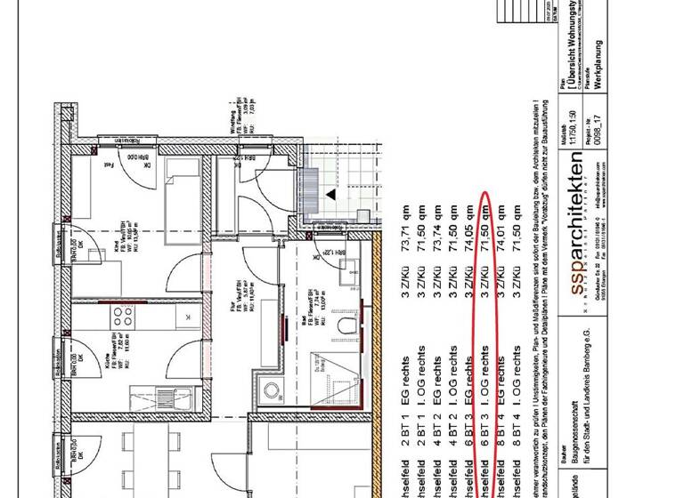 Wohnung zur Miete 751 € 3 Zimmer 71,5 m² 1. Geschoss frei ab 01.03.2026 Weichselfeld 6 Bamberg 96049