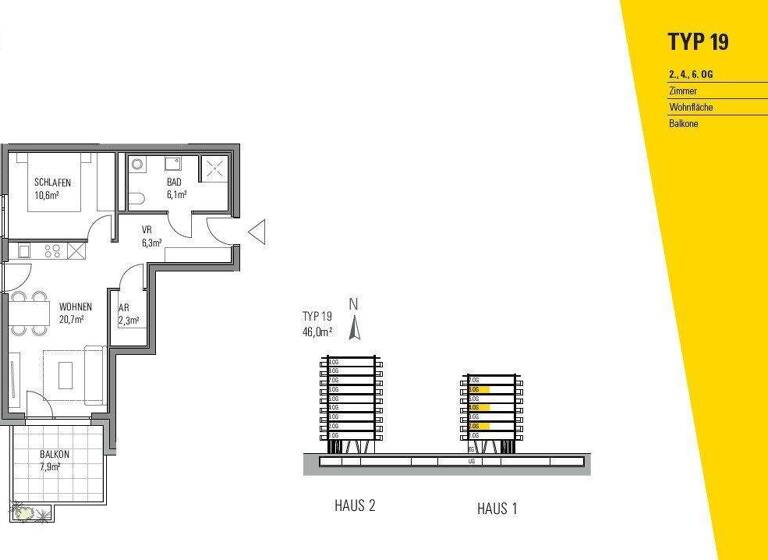 Wohnung zum Kauf - Erstbezug 232.000 € 2 Zimmer 46 m² 2. Geschoss Rosentaler Straße 6 Villacher Vorstadt Klagenfurt am Wörthersee 9020