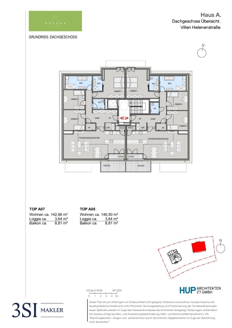 Wohnung zum Kauf 926.400 € 4 Zimmer 146,5 m²<br/>Wohnfläche 2.<br/>Geschoss Helenenstraße 1 Baden 2500