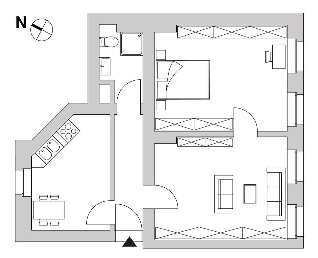 Wohnung zum Kauf provisionsfrei 280.000 € 2 Zimmer 55 m²<br/>Wohnfläche 4.<br/>Geschoss Rudi-Arndt-Straße 20 Prenzlauer Berg Berlin 10407