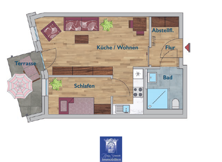 Wohnung zur Miete 600 € 2 Zimmer 46,8 m² Arnsdorf 01477