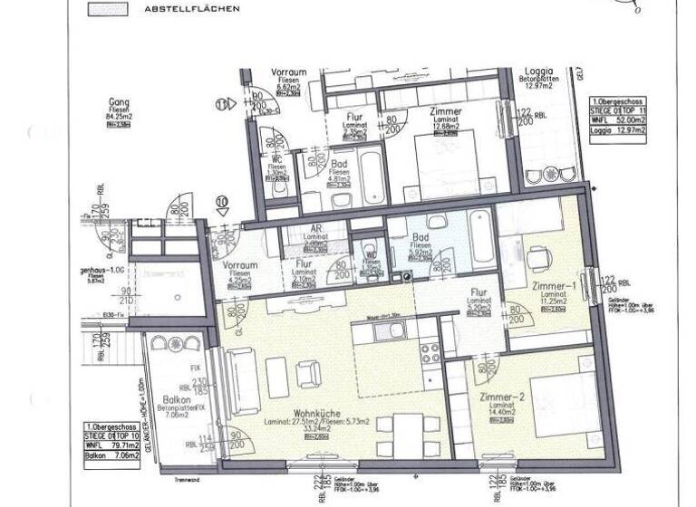 Wohnung zur Miete 975 € 3 Zimmer 79,7 m² Wiener Neustadt 2700