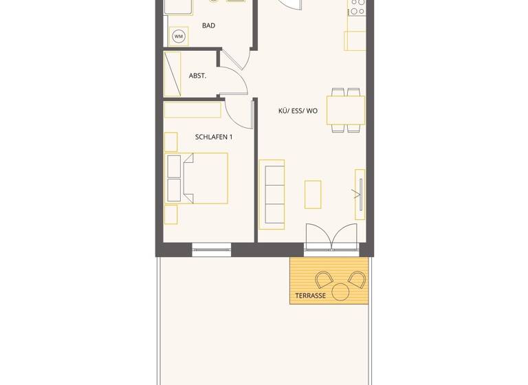 Wohnung zum Kauf 262.000 € 2 Zimmer 53,4 m²<br/>Wohnfläche Kirchheim am Neckar 74366