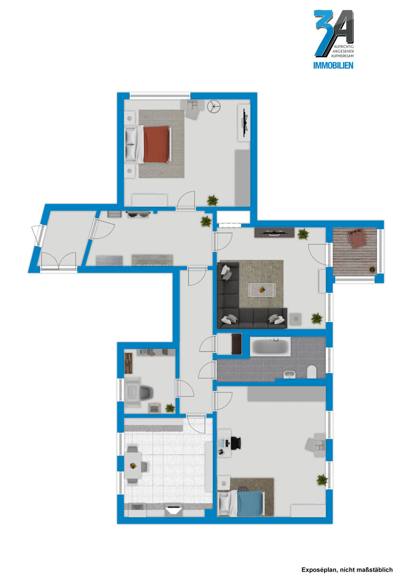 Wohnung zur Miete 850 € 3,5 Zimmer 120 m²<br/>Wohnfläche 2.<br/>Geschoss Buddestraße 3 Südliche Innenstadt Halle 06112