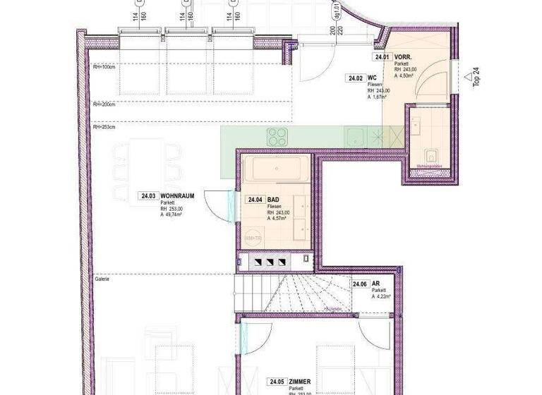 Wohnung zur Miete - Erstbezug 2.290 € 3 Zimmer 104,1 m² Wien 1090