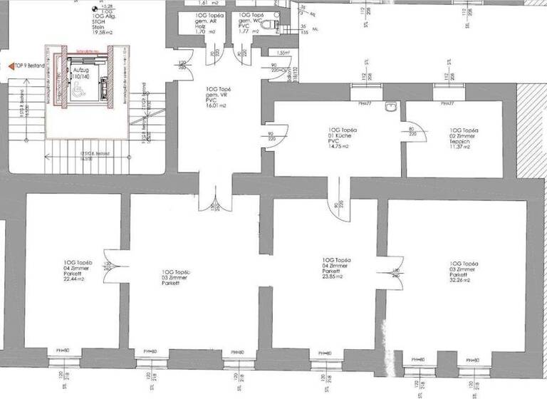 Büro zur Miete 1.309 € 5,5 Zimmer 155 m² Bürofläche Stubenberggasse Innere Stadt Graz,01.Bez.:Innere Stadt 8010
