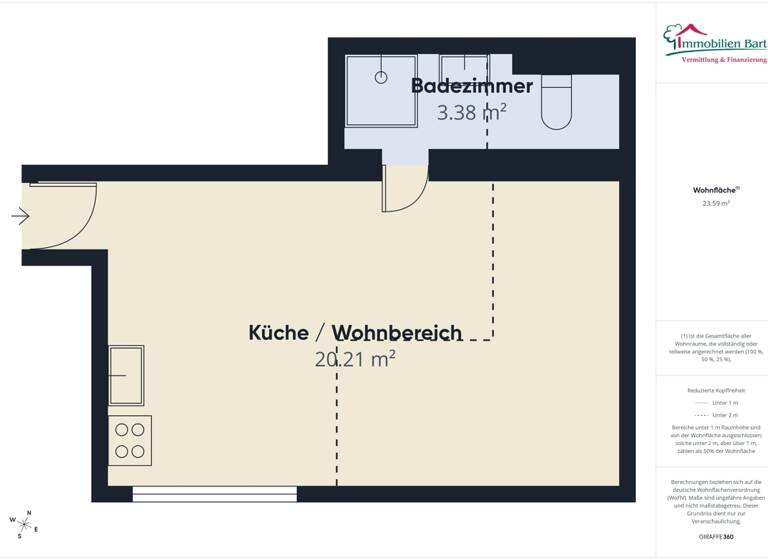 Studio zum Kauf 109.800 € 1 Zimmer 24 m² Besch Perl / Besch 66706