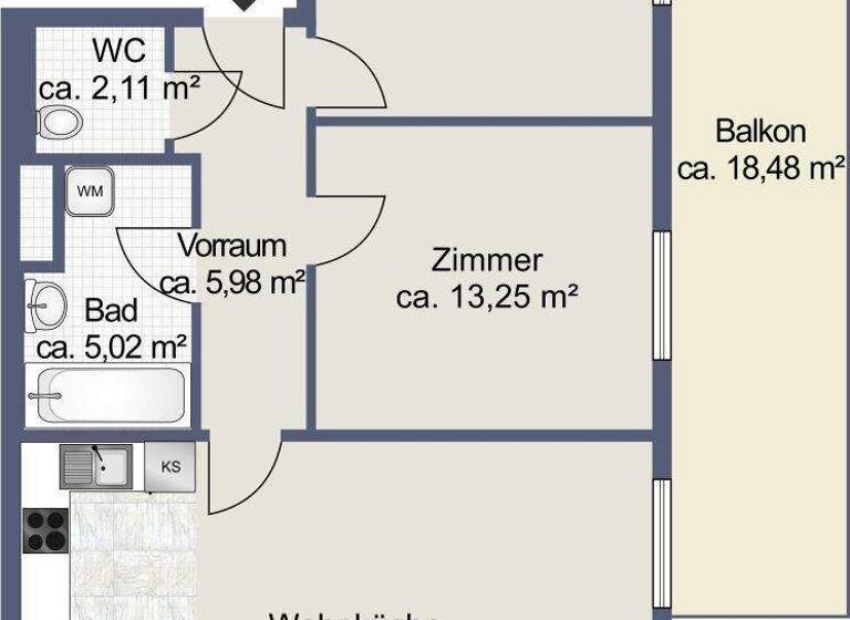 Wohnung zur Miete 1.278 € 3 Zimmer 77,1 m² frei ab 01.04.2026 Wien 1140