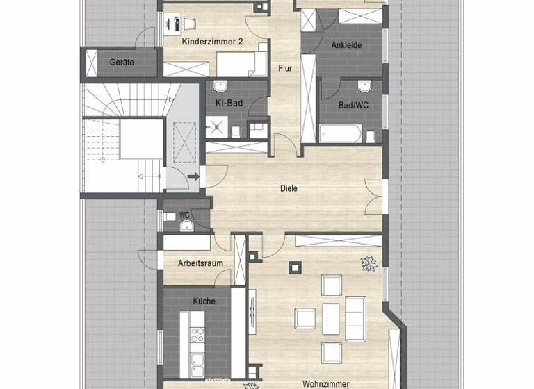 Wohnung zum Kauf 765.000 € 4 Zimmer 251,9 m²<br/>Wohnfläche 4.<br/>Geschoss West Rosenheim 83024