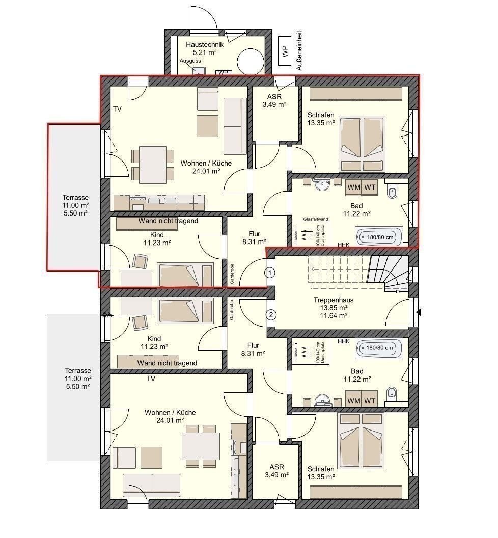 Terrassenwohnung zum Kauf provisionsfrei 478.000 € 3 Zimmer 77 m²<br/>Wohnfläche EG<br/>Geschoss Zingst Zingst 18374