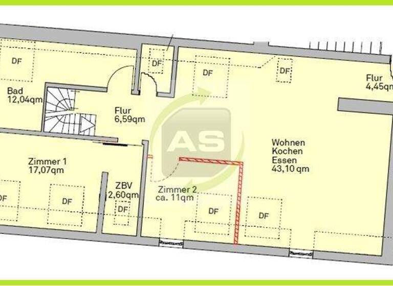 Maisonette zur Miete 949 € 3 Zimmer 114,5 m² 3. Geschoss Marienplatz 12 Innenstadt Zwickau 08056