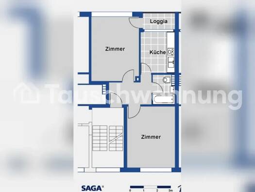 Wohnung zur Miete nur mit Wohnberechtigungsschein Tauschwohnung 497 € 2 Zimmer 52 m² 3. Geschoss Niendorf Hamburg 20257