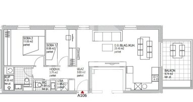 Wohnung zum Kauf 205.840 € 3 Zimmer 67 m² 1. Geschoss Vrapce