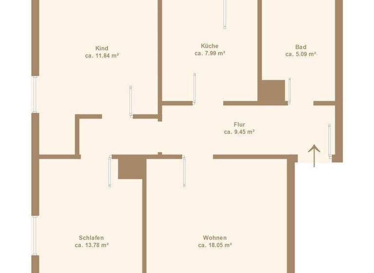 Wohnung zum Kauf 175.000 € 3 Zimmer 69,6 m² Heidenau 01809