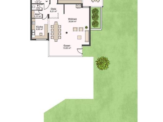 Wohnung zum Kauf 769.000 € 4,5 Zimmer 123 m² EG Bad Cannstatt Stuttgart 70374