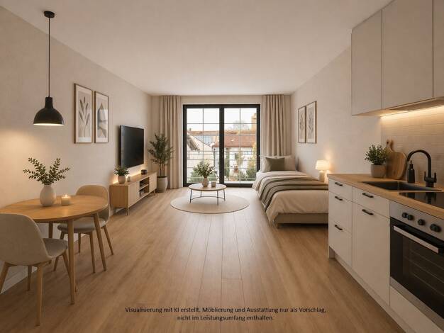Wohnung zum Kauf - Neubau provisionsfrei 210.000 € 1 Zimmer 33,9 m² 2. Geschoss Traunstein Traunstein 83278