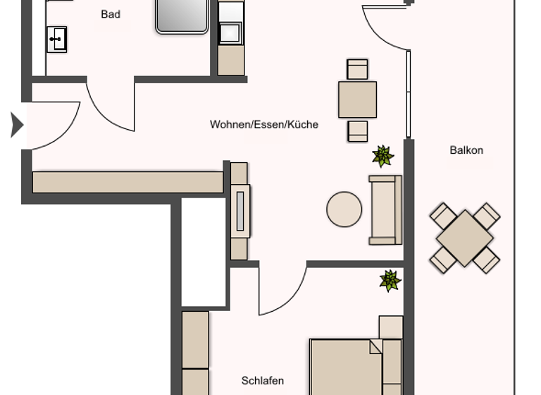 Wohnung zur Miete - Erstbezug 1.220 € 2 Zimmer 60,4 m² 3. Geschoss frei ab sofort Lange Straße 65 Innenstadt Fürth 90762