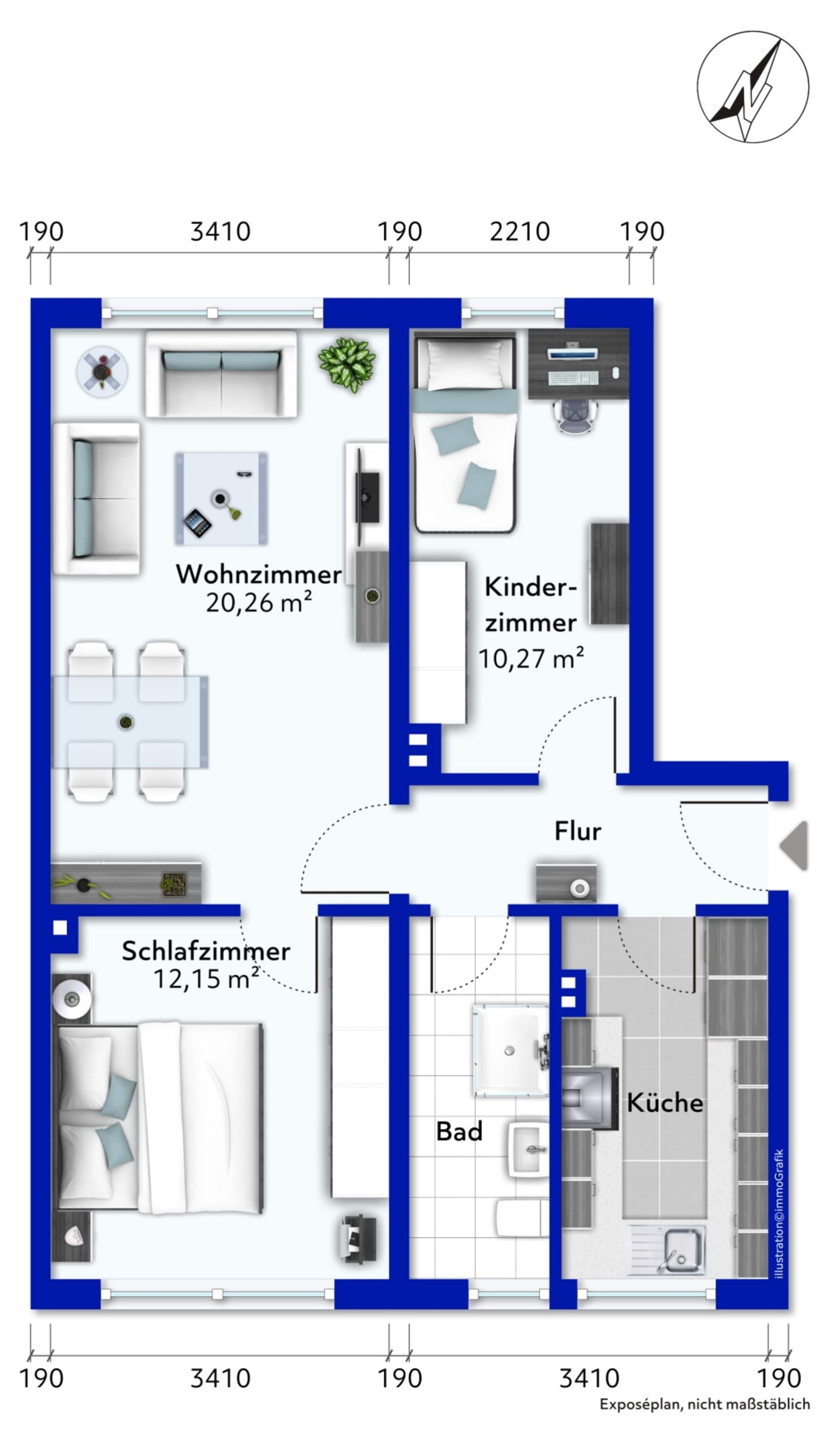 Wohnung zum Kauf 44.500 € 3 Zimmer 58 m²<br/>Wohnfläche Knau Neustadt 07806