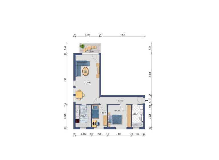 Wohnung zum Kauf 288.000 € 3 Zimmer 70 m² 1. Geschoss Achdorf Landshut 84036