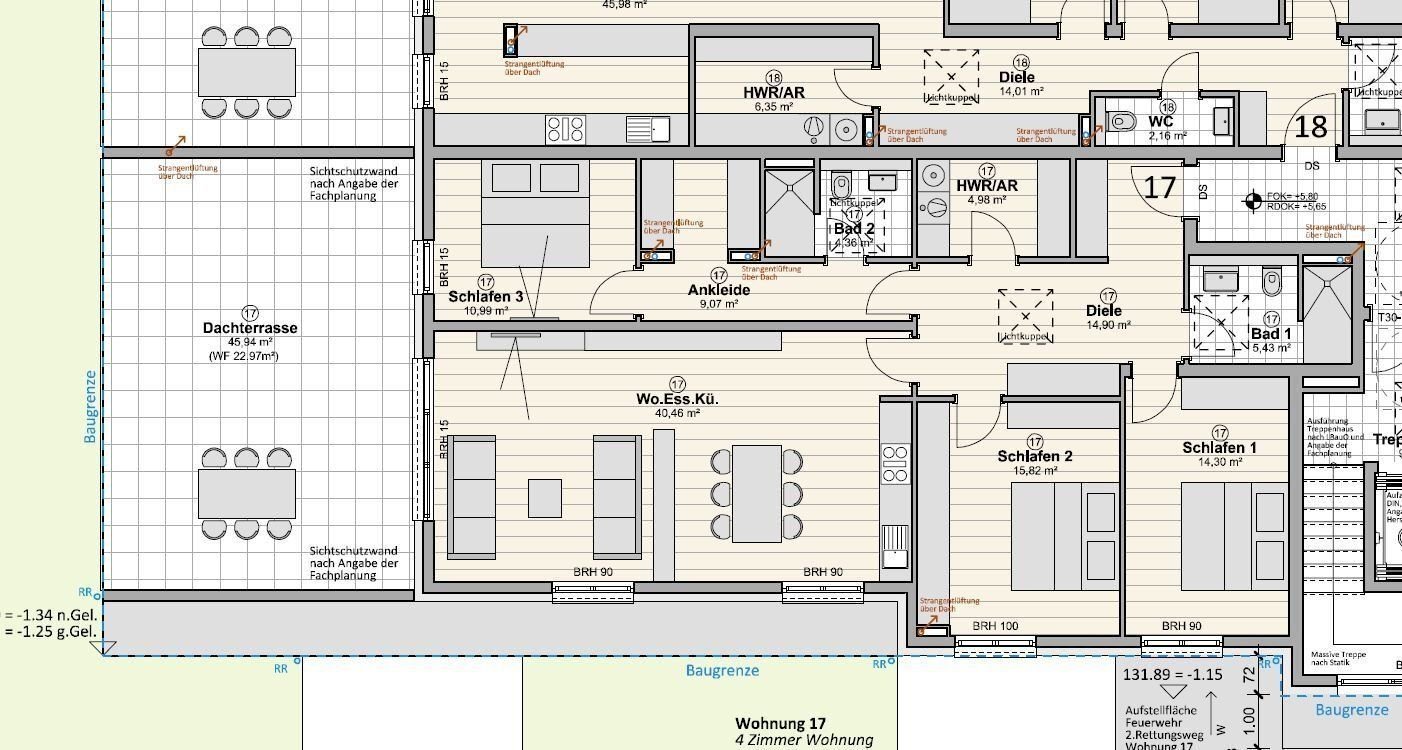 Penthouse zum Kauf provisionsfrei 720.000 € 4 Zimmer 143,3 m²<br/>Wohnfläche ab sofort<br/>Verfügbarkeit Friedrich-Wilhelm-Straße 77 Barbara 4 Trier 54290