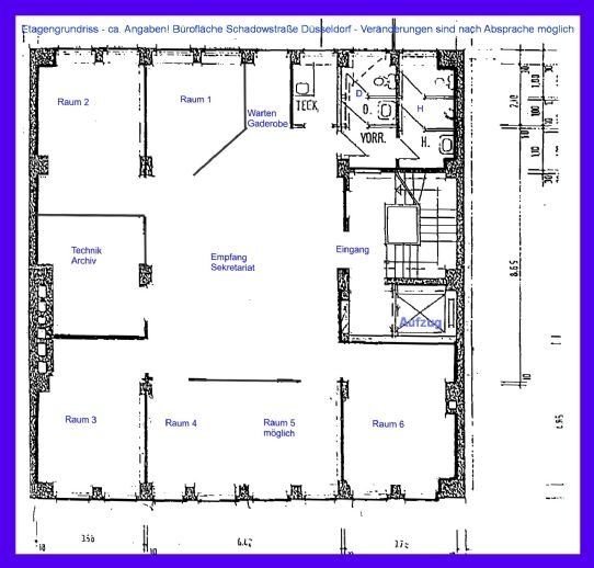 Bürofläche zur Miete 6 Zimmer 160 m²<br/>Bürofläche Stadtmitte Düsseldorf 40212