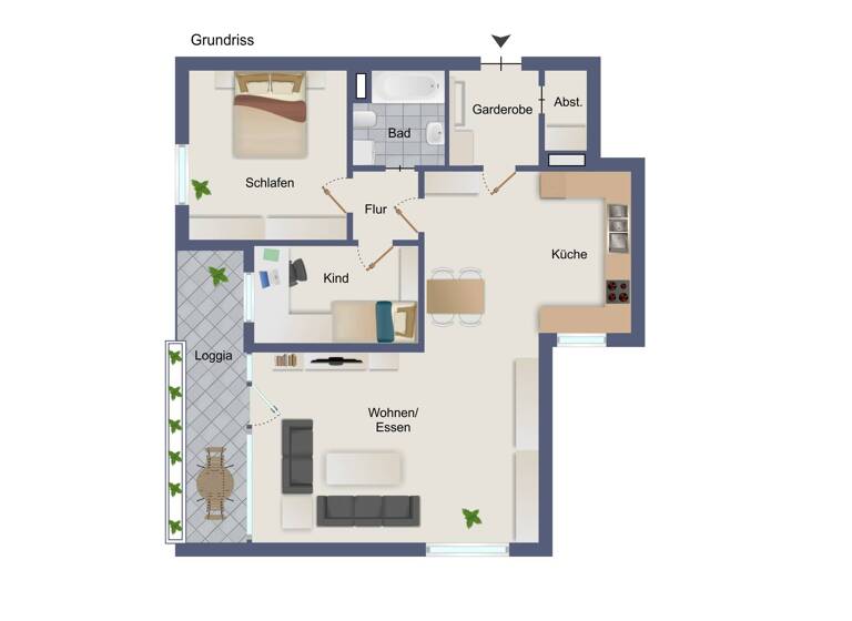 Wohnung zum Kauf 179.000 € 3 Zimmer 94 m²<br/>Wohnfläche Dachgeschoss, 4.<br/>Geschoss ab sofort<br/>Verfügbarkeit Nordhorn Nordhorn 48529