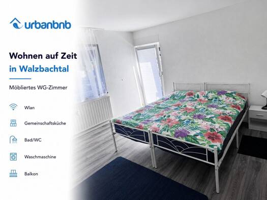 WG-Zimmer zur Miete auf Zeit 550 € 18 m² frei ab sofort Grombacher Straße Jöhlingen Walzbachtal 75045