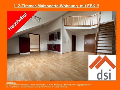 Maisonette zur Miete 440 € 2 Zimmer 44,5 m² 3. Geschoss frei ab sofort Berner Str. 13a Heuchelhof Würzburg 97084