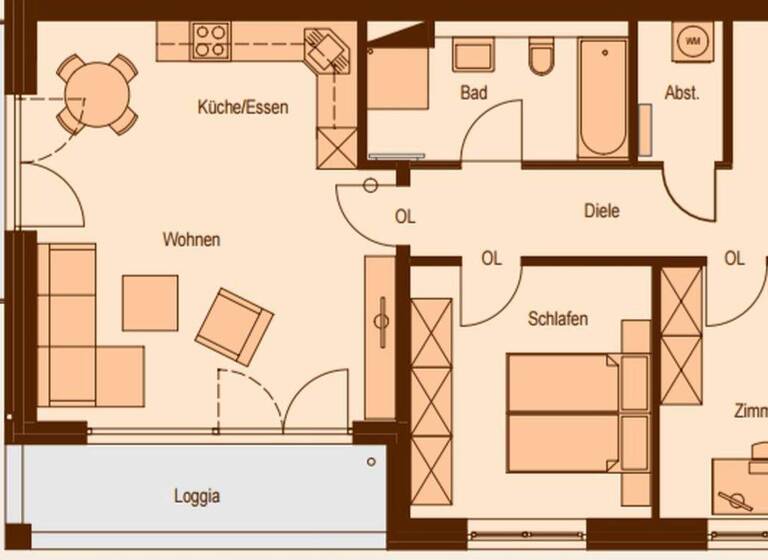 Wohnung zur Miete 1.245 € 3 Zimmer 83,1 m² 3. Geschoss frei ab 01.06.2026 Amtsstraße 30 Lewenberg Schwerin 19055