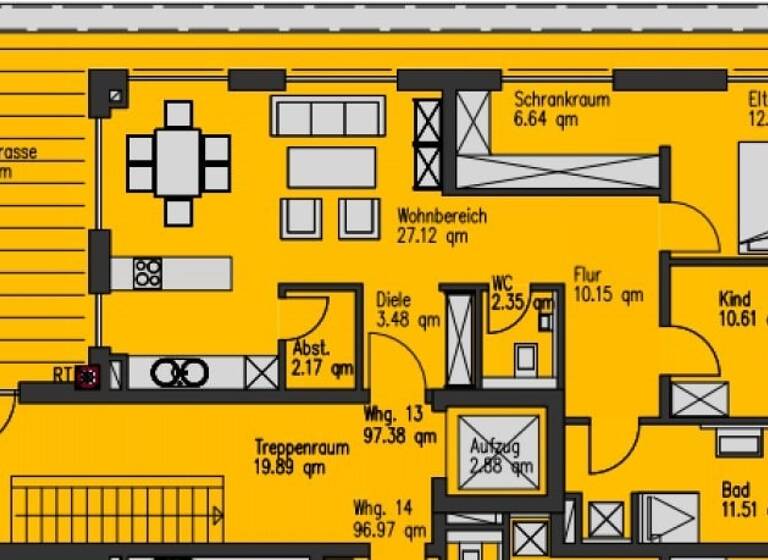 Wohnung zur Miete 1.170 € 3,5 Zimmer 97,4 m² Innenstadt Heidenheim 89520